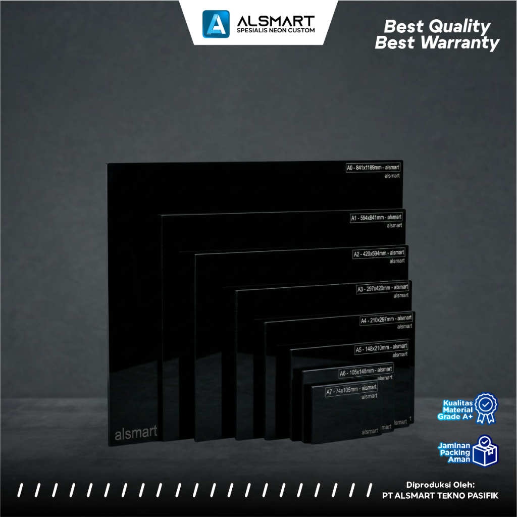 Akrilik Potong Custom Lembaran Per Cm2- Acrylic Bening/Hitam/Putih Susu Akrilik Custom Laser Cutting preview