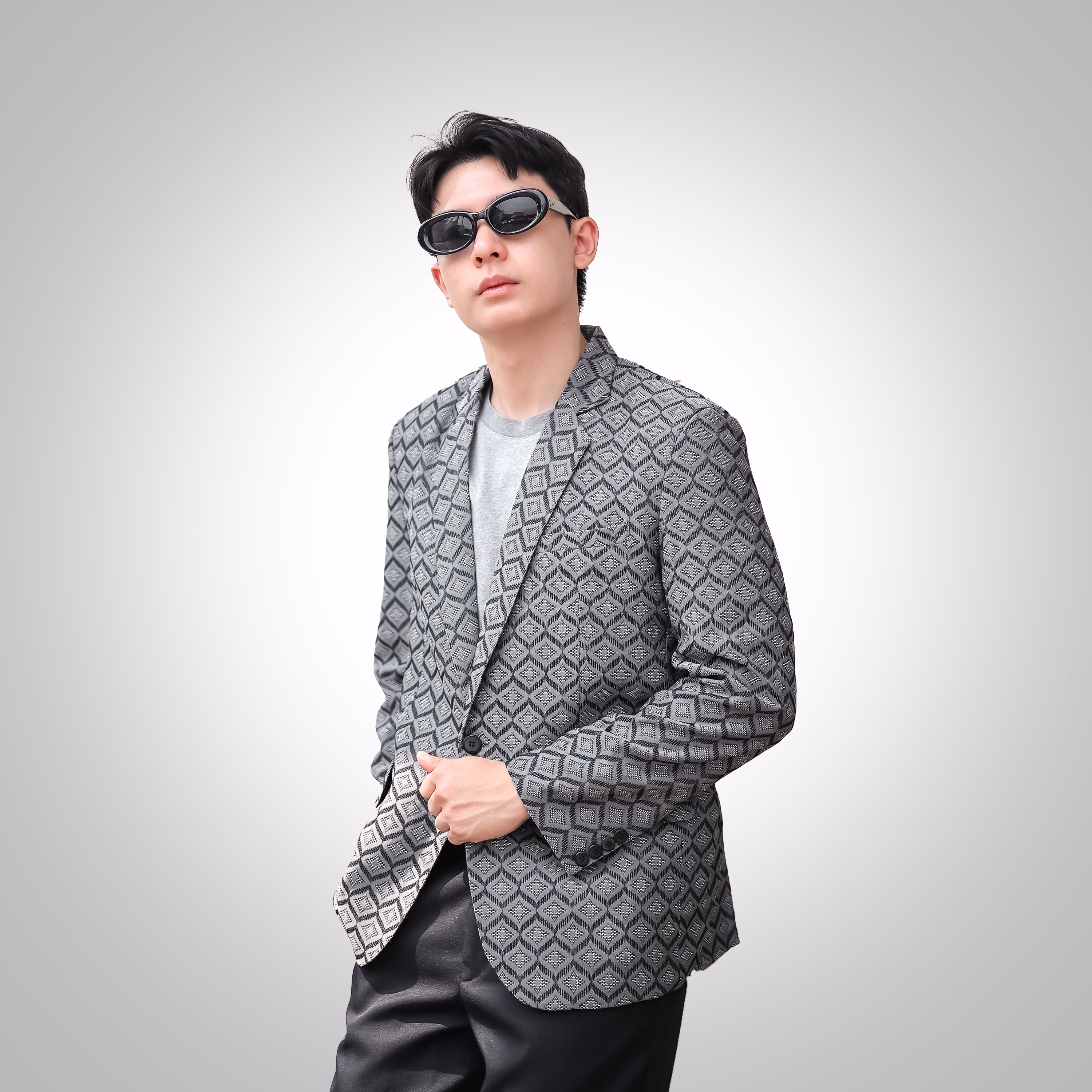 Blazer Pria Jaguar Motif Premium