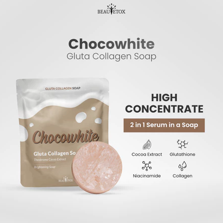 Beautetox Chocowhite Gluta Collagen Soap Sabun Pemutih Badan Whitening Niacinamide