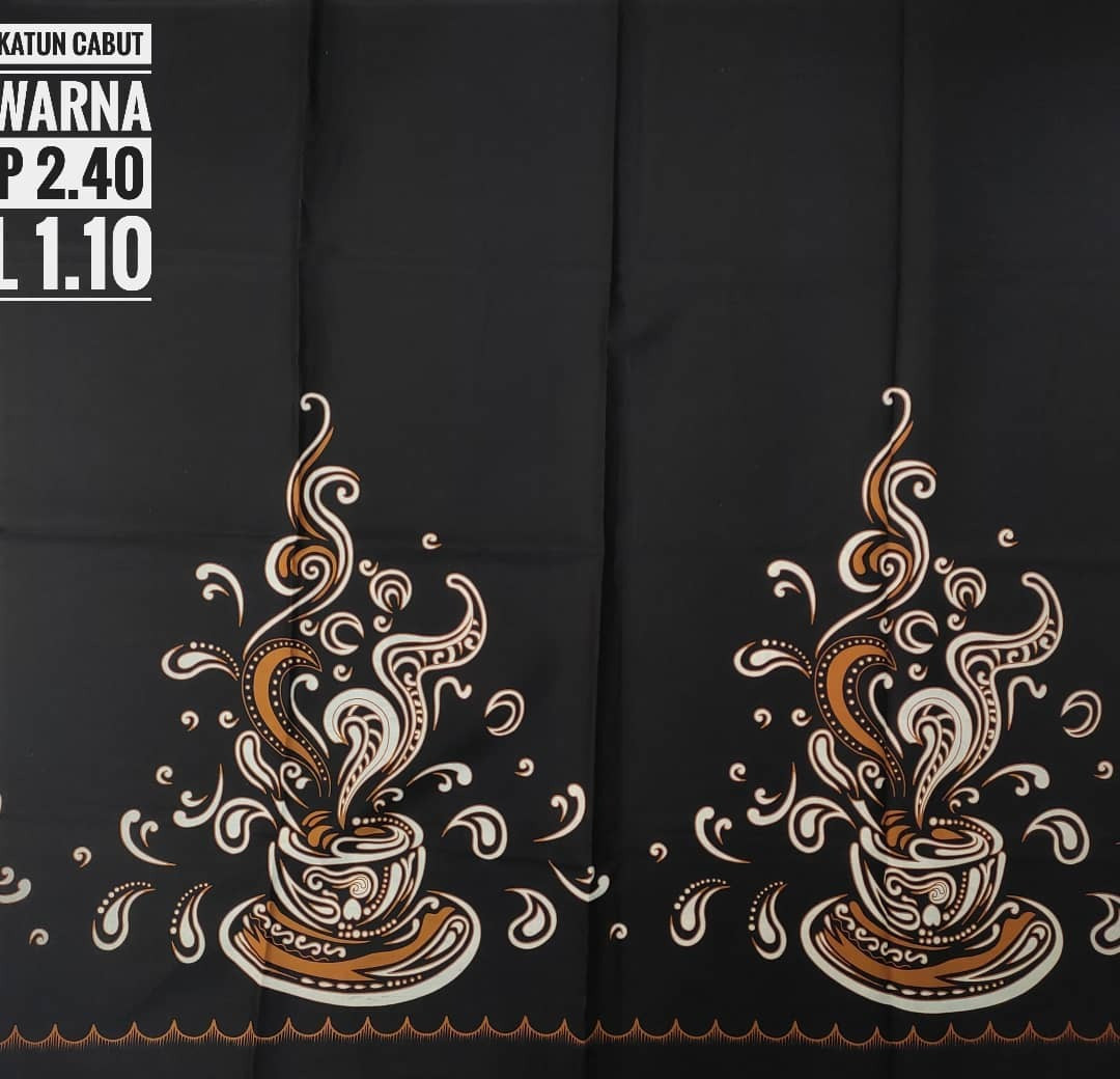 Batik Katun Cabut Cokelat