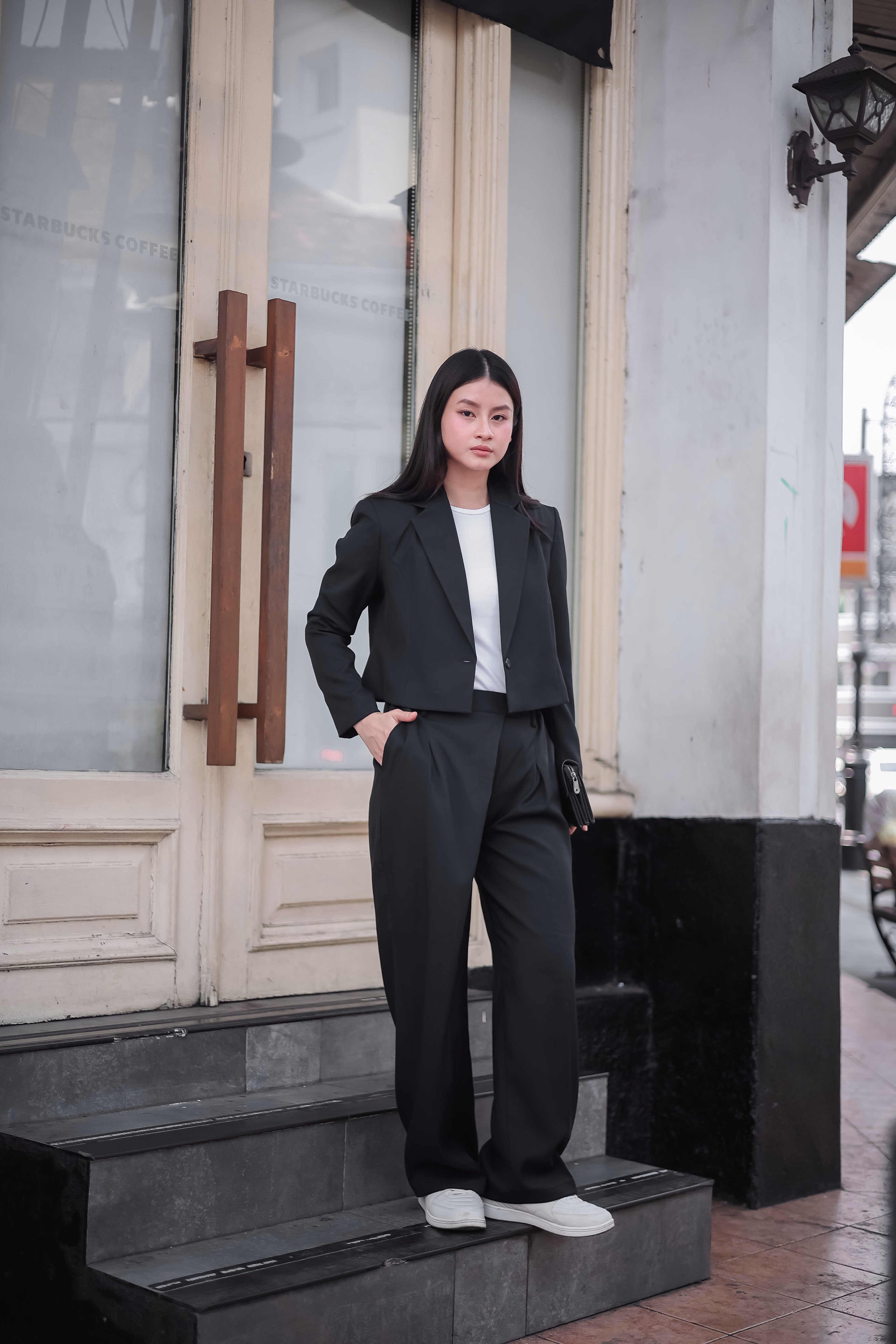 Noir Overlap Trousers Pants Semiwool - Collaboration Exclusive 3