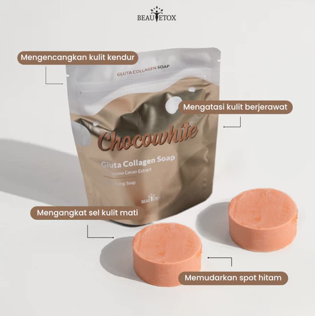 Beautetox Chocowhite Gluta Collagen Soap Sabun Pemutih Badan Whitening Niacinamide preview
